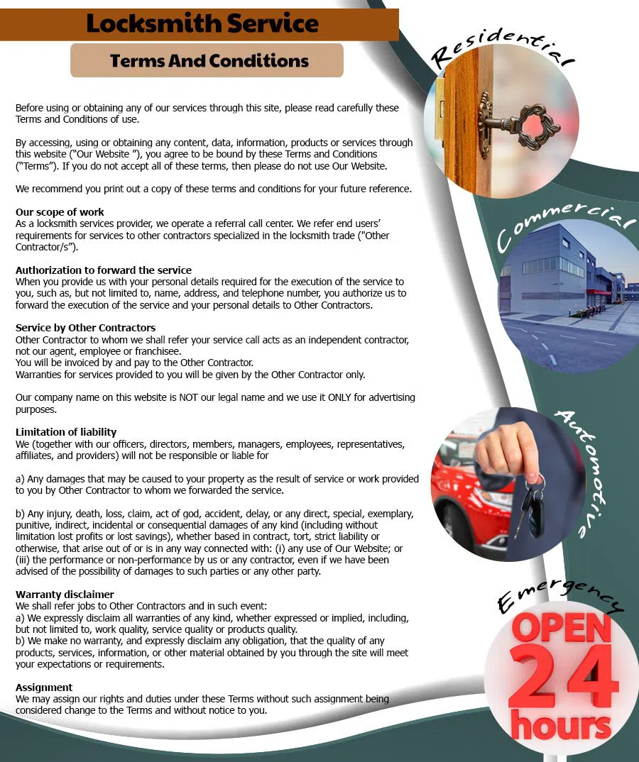 Interstate Locksmith Shop Jamaica, NY 718-709-0403 - Terms-and-conditions